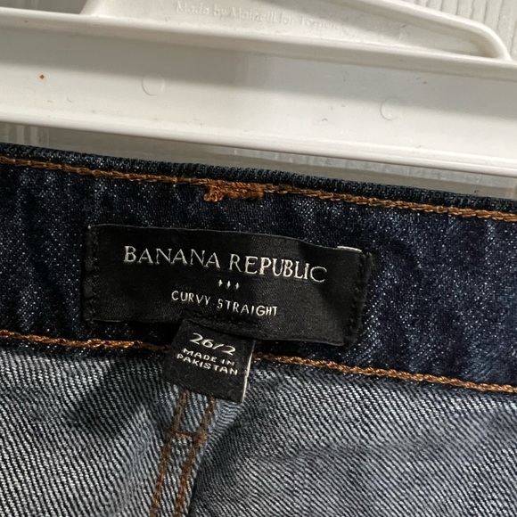 Banana Republic Curvy Straight Jeans Women’s size 26/2 Dark Blue - Picture 5 of 5